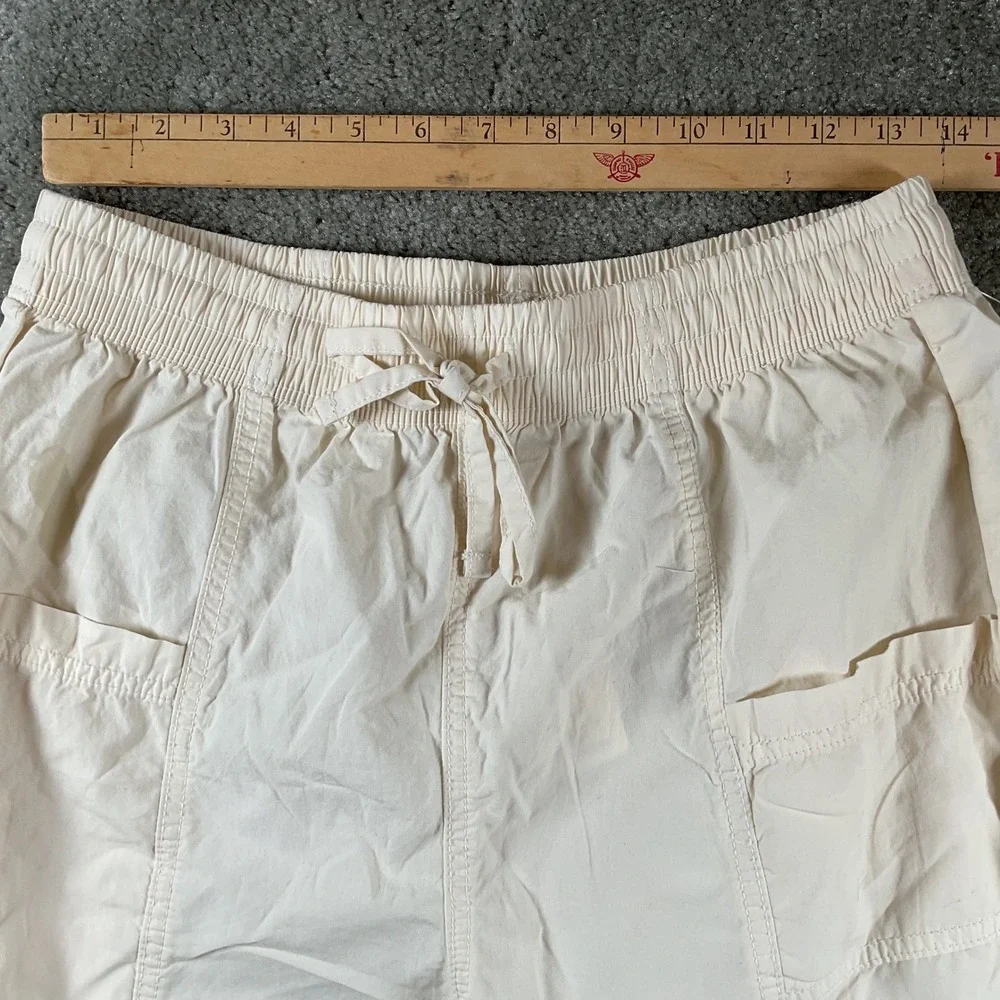 NWT Aerie Cargo Pants‎ Cream Wide Leg Drawstring Pockets Casual Lounge Size S/P